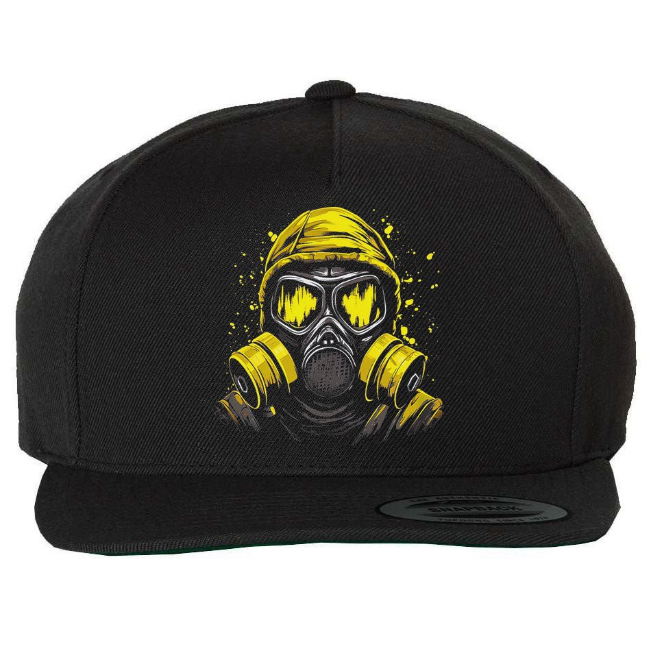 Gas Mask Toxic Biohazard Wool Snapback Cap