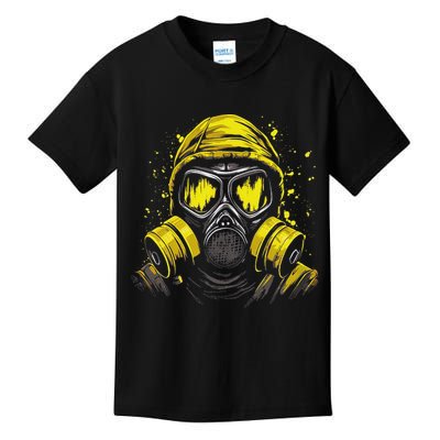 Gas Mask Toxic Biohazard Kids T-Shirt