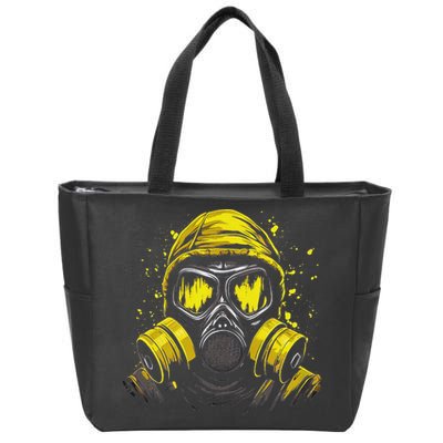 Gas Mask Toxic Biohazard Zip Tote Bag