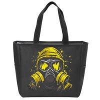 Gas Mask Toxic Biohazard Zip Tote Bag