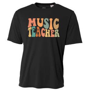 Groovy Music Teacher Cute Back to School Supplies Cooling Performance Crew T-Shirt