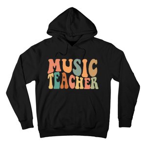 Groovy Music Teacher Cute Back to School Supplies Hoodie