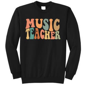 Groovy Music Teacher Cute Back to School Supplies Sweatshirt