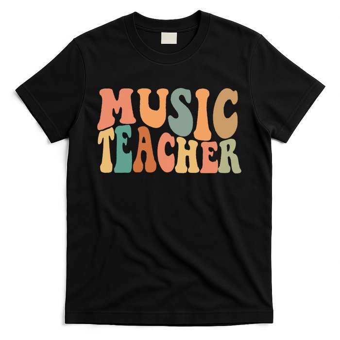 Groovy Music Teacher Cute Back to School Supplies T-Shirt