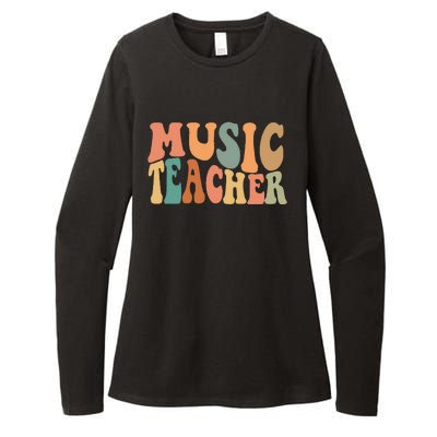 Groovy Music Teacher Cute Back to School Supplies Womens CVC Long Sleeve Shirt