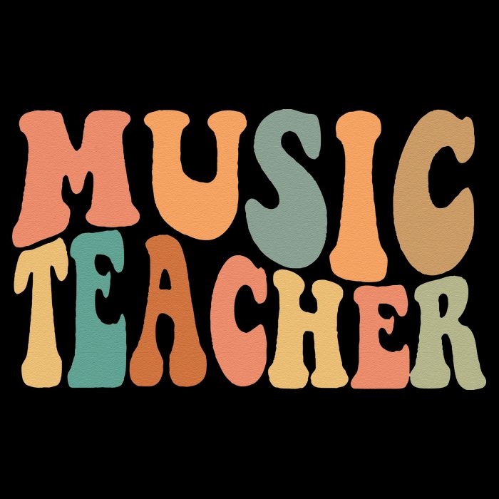 Groovy Music Teacher Cute Back to School Supplies 16 in Basic Backpack
