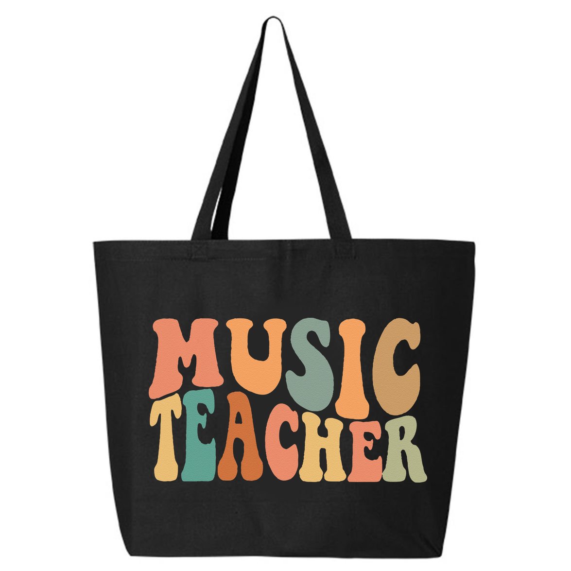 Groovy Music Teacher Cute Back to School Supplies 25L Jumbo Tote