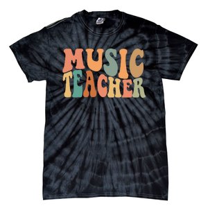 Groovy Music Teacher Cute Back to School Supplies Tie-Dye T-Shirt