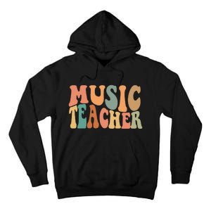 Groovy Music Teacher Cute Back to School Supplies Tall Hoodie