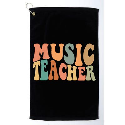 Groovy Music Teacher Cute Back to School Supplies Golf Towel