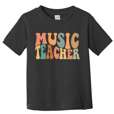 Groovy Music Teacher Cute Back to School Supplies Toddler T-Shirt