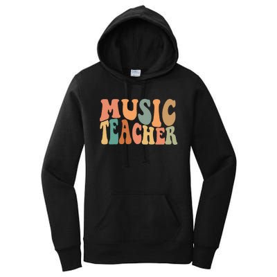 Groovy Music Teacher Cute Back To School Supplies Women's Pullover Hoodie