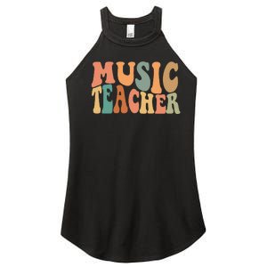 Groovy Music Teacher Cute Back To School Supplies Women's Perfect Tri Rocker Tank