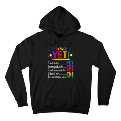 Growth Mindset Teacher Kindness Power Of Yet Inspirational Hoodie