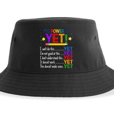 Growth Mindset Teacher Kindness Power Of Yet Inspirational Sustainable Bucket Hat