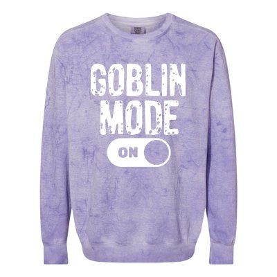 Goblin Mode Trend Goblincore Funny Colorblast Crewneck Sweatshirt