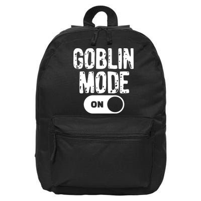 Goblin Mode Trend Goblincore Funny 16 in Basic Backpack