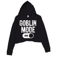 Goblin Mode Trend Goblincore Funny Crop Fleece Hoodie