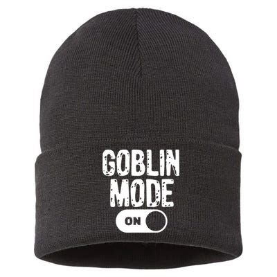 Goblin Mode Trend Goblincore Funny Sustainable Knit Beanie