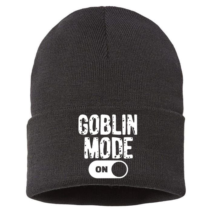 Goblin Mode Trend Goblincore Funny Sustainable Knit Beanie