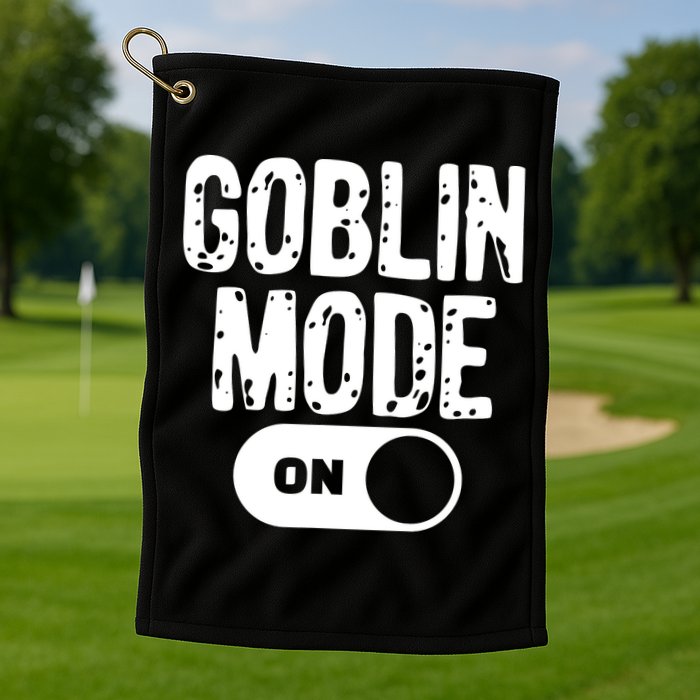 Goblin Mode Trend Goblincore Funny Golf Towel