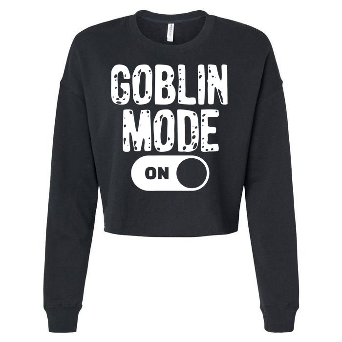 Goblin Mode Trend Goblincore Funny Cropped Pullover Crew