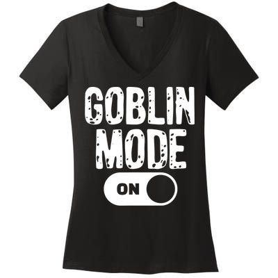 Goblin Mode Trend Goblincore Funny Women's V-Neck T-Shirt
