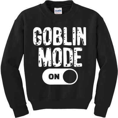 Goblin Mode Trend Goblincore Funny Kids Sweatshirt