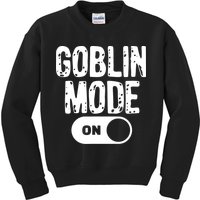 Goblin Mode Trend Goblincore Funny Kids Sweatshirt