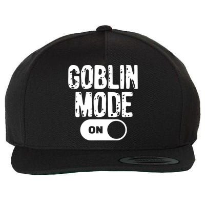 Goblin Mode Trend Goblincore Funny Wool Snapback Cap