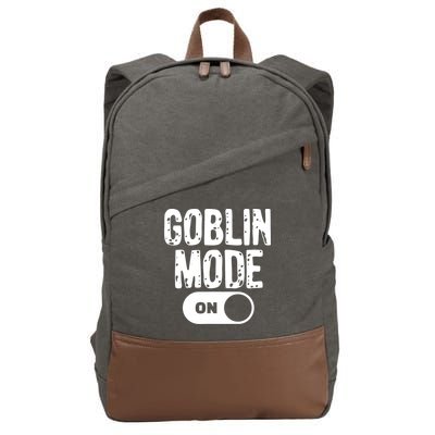 Goblin Mode Trend Goblincore Funny Cotton Canvas Backpack