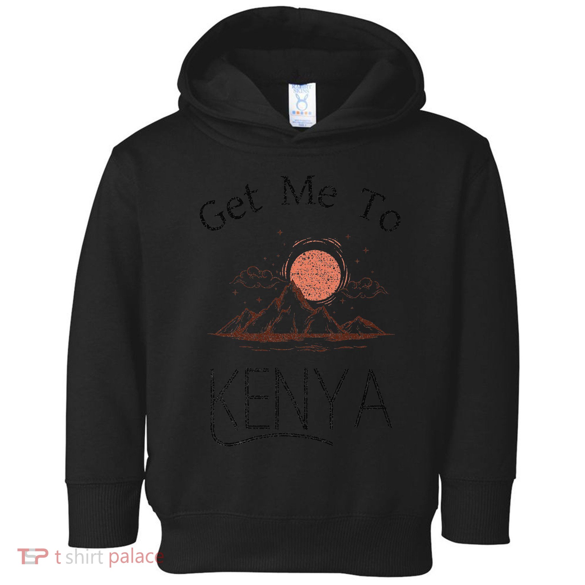 Get Me To Kenya Vintage Vacation Toddler Hoodie