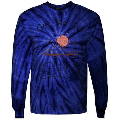 Get Me To Kenya Vintage Vacation Tie-Dye Long Sleeve Shirt