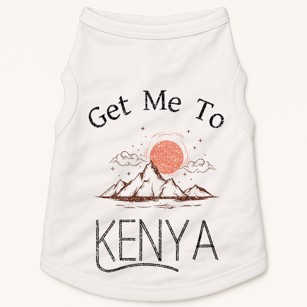 Get Me To Kenya Vintage Vacation Doggie Tank