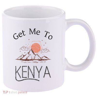 Get Me To Kenya Vintage Vacation 11oz C Handle Ceramic Mug