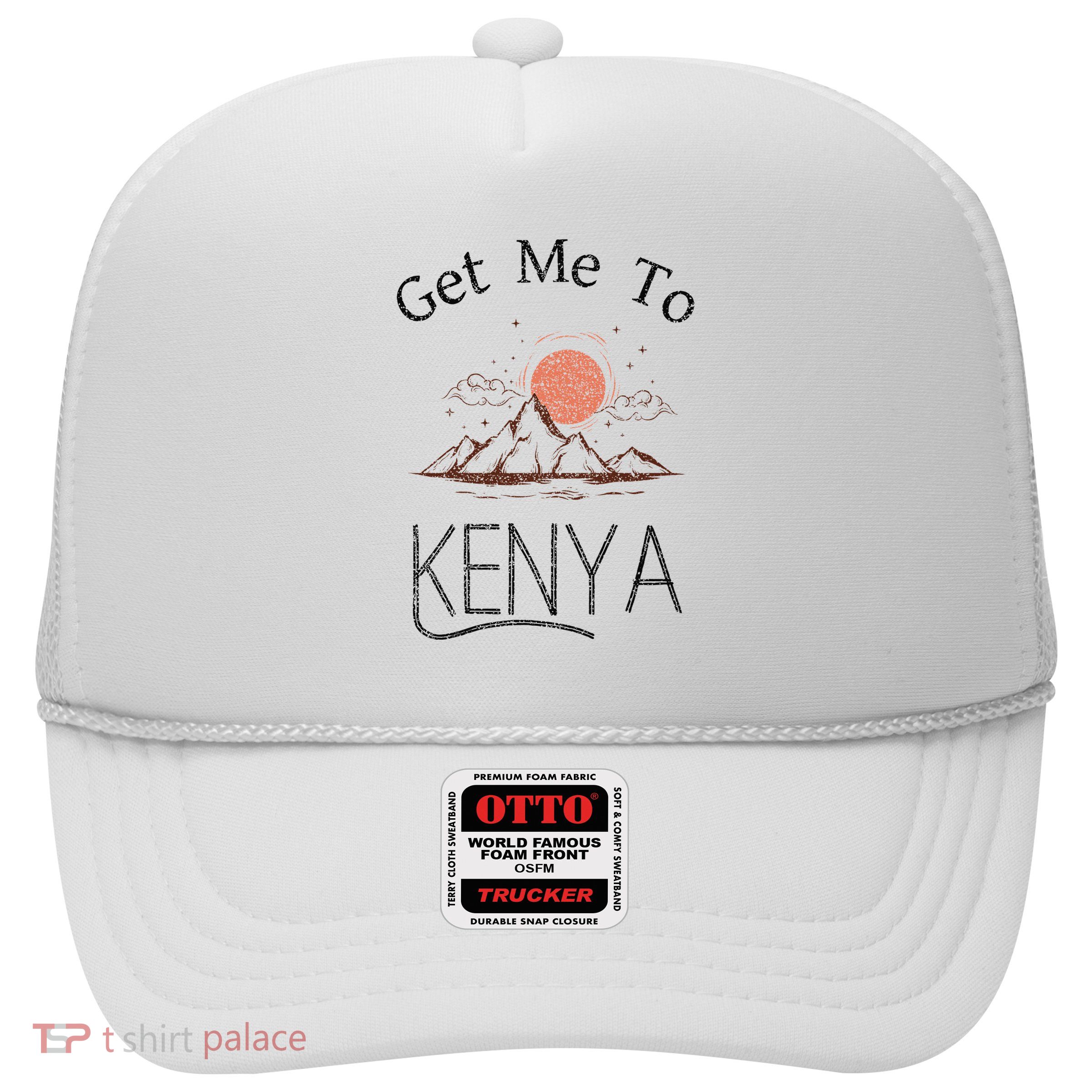 Get Me To Kenya Vintage Vacation Trucker Hat