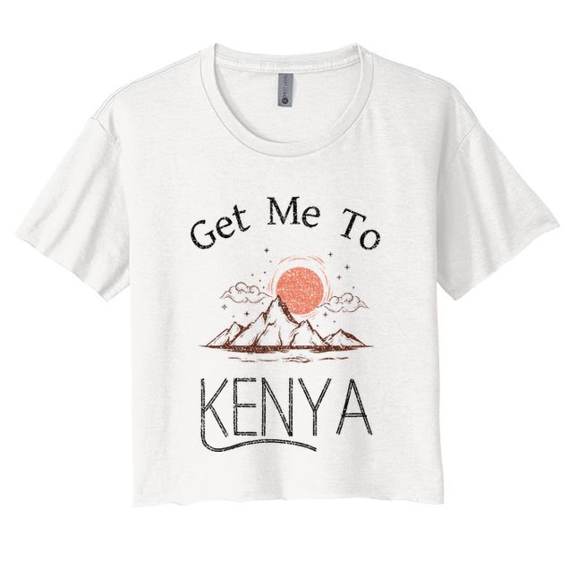 Get Me To Kenya Vintage Vacation Crop Top