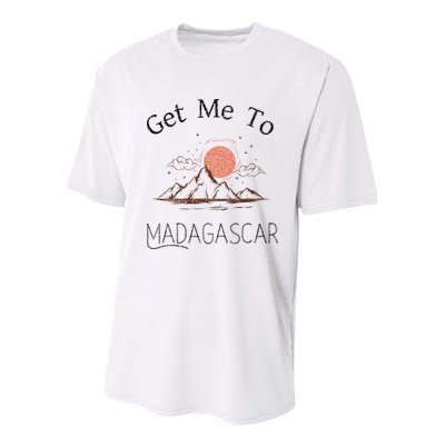 Get Me To Madagascar Vintage Vacation Youth Performance Sprint T-Shirt