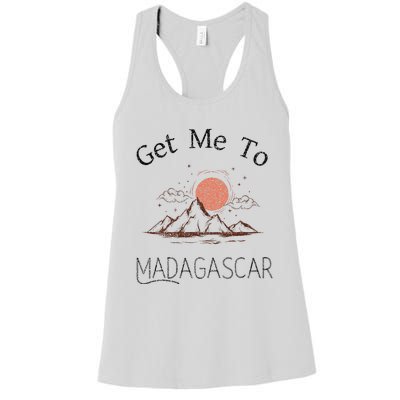 Get Me To Madagascar Vintage Vacation Women's Racerback Tank