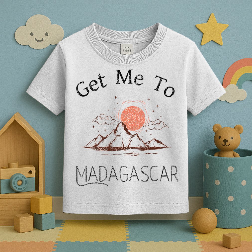 Get Me To Madagascar Vintage Vacation Toddler T-Shirt