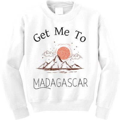 Get Me To Madagascar Vintage Vacation Kids Sweatshirt