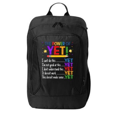 Growth Mindset Teacher Kindness Power Of Yet Inspirational City Backpack