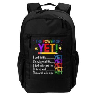 Growth Mindset Teacher Kindness Power Of Yet Inspirational Daily Commute Backpack