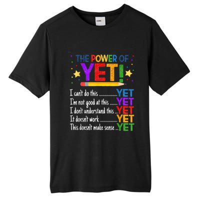 Growth Mindset Teacher Kindness Power Of Yet Inspirational Tall Fusion ChromaSoft Performance T-Shirt