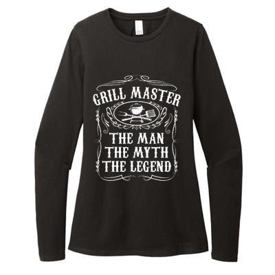 Grill Master The Man The Myth Legend Funny BBQ Smoker Gift Womens CVC Long Sleeve Shirt