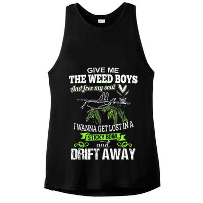 Give Me The Weed And Free My Soul I Wanna Get Lost In Ladies PosiCharge Tri-Blend Wicking Tank