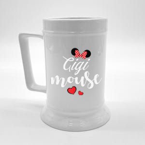 Gigi Mouse Tee And Gigi Mouse Heart Funny Mother's Day Beer Stein