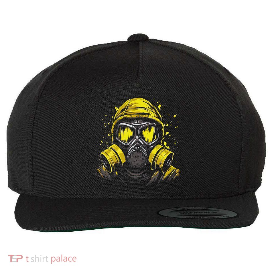 Gas Mask Toxic Biohazard Wool Snapback Cap