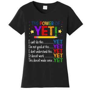 Growth Mindset Teacher Kindness Power Of Yet Inspirational Women's T-Shirt