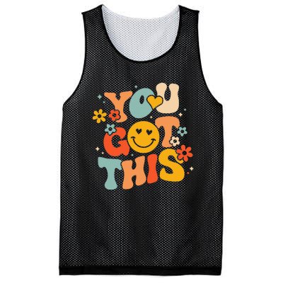 Groovy Motivational Testing Day Teacher Student You Got This Mesh Reversible Basketball Jersey Tank